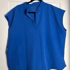 Figs Royal Blue Women's Rafaela Oversized Scrub Top